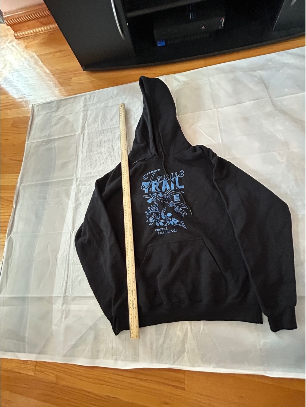 Dark brown graphic pullover hoodie Clothing00120
